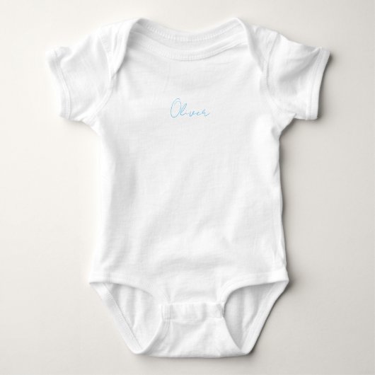 New Baby Boy Blue Name Sweet Newborn Simple Romper (Voorkant)