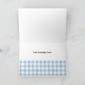 New Baby Boy Congratulations Card, Cute Blue Bear Kaart (Binnen)