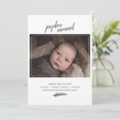 New Baby Boy Foto Birth Aankondiging (Staand voorkant)