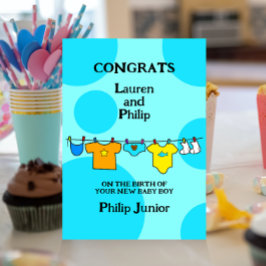 New Baby Boy Gefeliciteerd  Kaart