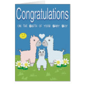 New Baby Boy Gefeliciteerd Kaart (Voorkant)