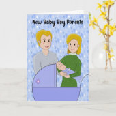 New Baby Boy Gefeliciteerd Kaart (Gele Bloem)