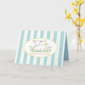 New Baby Boy Gefeliciteerd Little Lamb Kaart (Gele Bloem)
