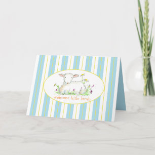 New Baby Boy Gefeliciteerd Little Lamb Kaart