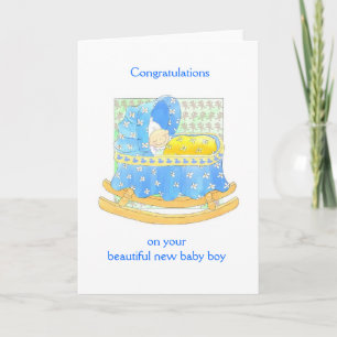 New baby boy kaart