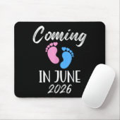 New Baby Coming In June 2026 Funny Baby Shower Boy Muismat (Met muis)