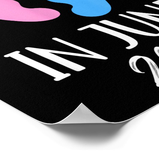 New Baby Coming In June 2026 Funny Baby Shower Boy Poster (Hoek)