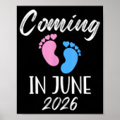 New Baby Coming In June 2026 Funny Baby Shower Boy Poster (Voorkant)
