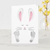 New Baby Girl Bunny Kaart (Gele Bloem)