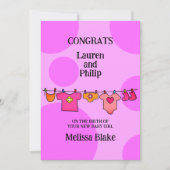 New Baby Girl Gefeliciteerd  Kaart (Voorkant)