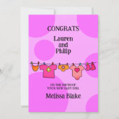 New Baby Girl Gefeliciteerd  Kaart (Voorkant)