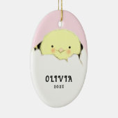 New Baby Girl Keramisch Ornament (Rechts)
