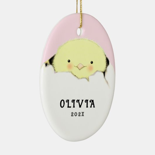 New Baby Girl Keramisch Ornament (Rechts)