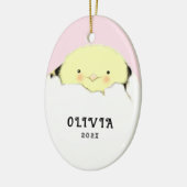 New Baby Girl Keramisch Ornament (Links)