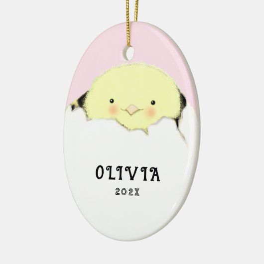 New Baby Girl Keramisch Ornament (Links)