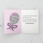New Baby Girl onderweg Gefeliciteerd Kaart (Binnen)