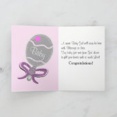 New Baby Girl onderweg Gefeliciteerd Kaart (Binnen)