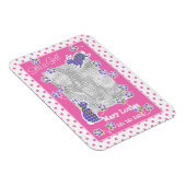 New Baby Girl Photo Magnet, Cute Bunny Rabbits Magneet (Rechterzijde)