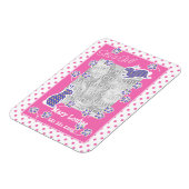 New Baby Girl Photo Magnet, Cute Bunny Rabbits Magneet (Linkerzijde)