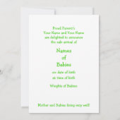 New Baby Girl Triplets Aankondiging Fotokaart (Achterkant)