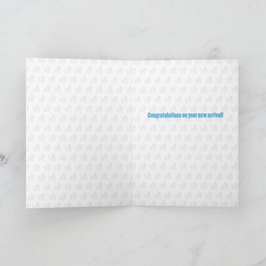 New Baby Grandson Card Aankondiging (Binnen)