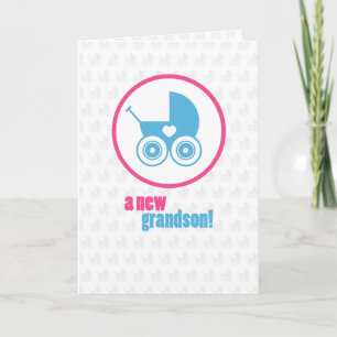 New Baby Grandson Card Aankondiging