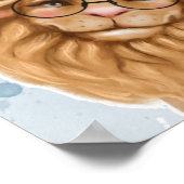 New Baby Oerwoud Safari wildone Nursery blue Poste Poster (Hoek)