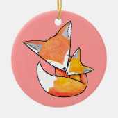 New Baby Ornament Woodland Fox Nursery Decor (Voorkant)