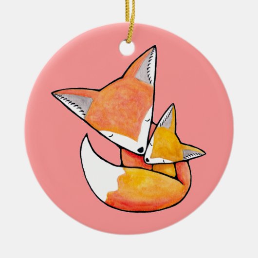 New Baby Ornament Woodland Fox Nursery Decor (Voorkant)