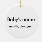 New Baby Ornament Woodland Fox Nursery Decor (Achterkant)