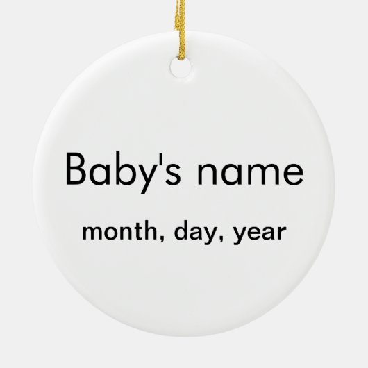 New Baby Ornament Woodland Fox Nursery Decor (Achterkant)