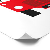 New Baby Personalized London Red Bus Poster (Hoek)