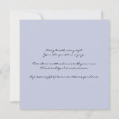 New Baby Poem Birth Announcement Blue Aankondiging (Achterkant)