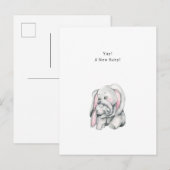 New Baby Quote With Elephant Illustration Briefkaart (Voorkant / Achterkant)
