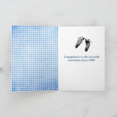 New Baby Teddy Bear With Blue Balloon Kaart (Binnen)