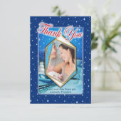 New Baby Winter Holiday Bedankkaart (Staand voorkant)