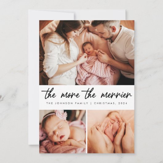 New Babys Eerste Kerstmis Geboorte Aankondiging Fo (Voorkant)