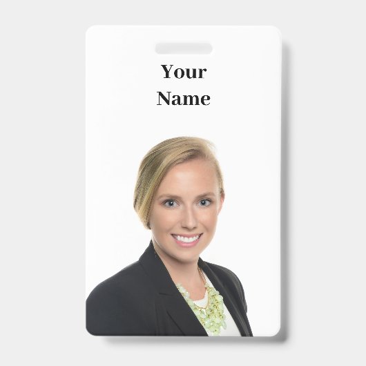 NEW! Badge - Vertical With Lanyard -Custom (Voorzijde)