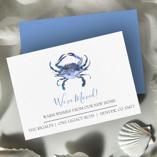 New Beach Home Bewegende Aankondiging Visitekaartj