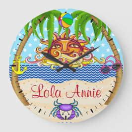 New Beach Sun Ocean Wall Clock 4 - SRF Grote Klok