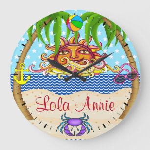 New Beach Sun Ocean Wall Clock 4 - SRF Grote Klok