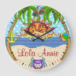 New Beach Sun Ocean Wall Clock 5 - SRF Grote Klok