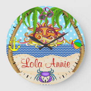 New Beach Sun Ocean Wall Clock 5 - SRF Grote Klok