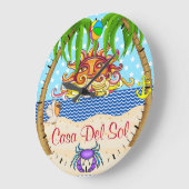 New Beach Sun Ocean Wall Clock - SRF Grote Klok (Hoek)