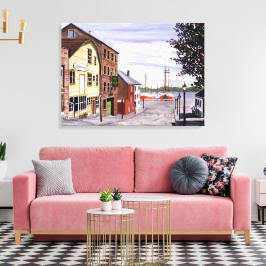 New Bedford, Cape Cod Canvas Afdruk (Insitu (Woonkamer))