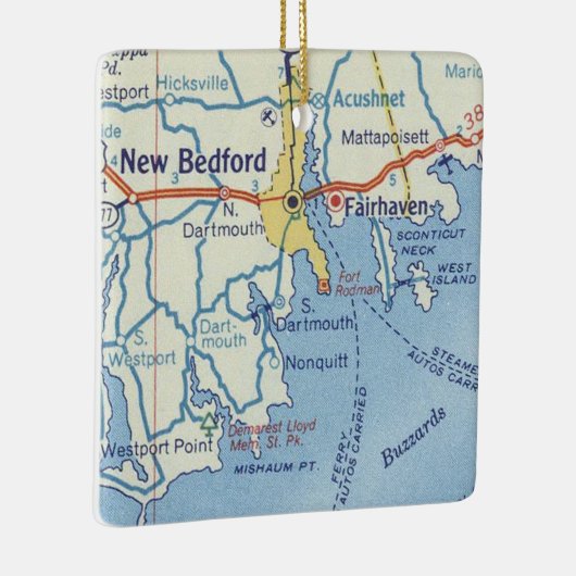 New Bedford MA Keramisch Ornament (Rechts)