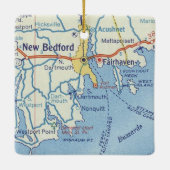 New Bedford MA Keramisch Ornament (Achterkant)