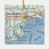 New Bedford MA Keramisch Ornament (Voorkant)