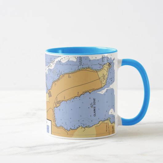 New Bedford MA. Mok van de Nautical Chart van de h (Rechts)