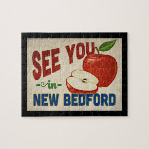 New Bedford Massachusetts Apple - Vintage Travel Legpuzzel